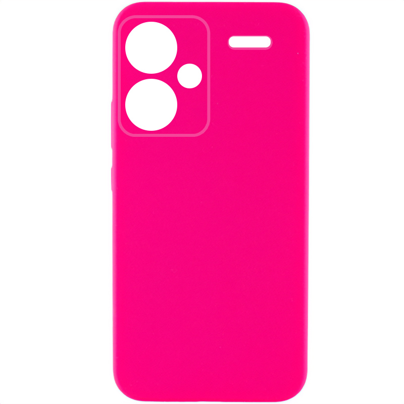 Чохол Silicone Cover Lakshmi Full Camera (AAA) для Xiaomi Redmi Note 13 Pro+ (Рожевий / Barbie pink)