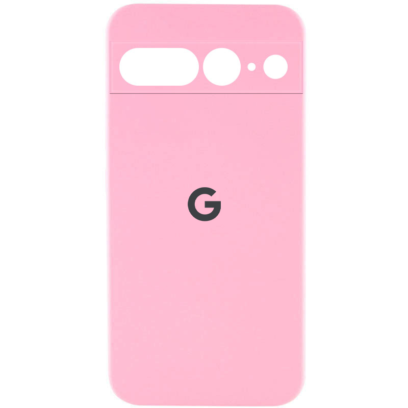 Чехол Silicone Cover Lakshmi Full Camera (AAA) with Logo для Google Pixel 7 Pro (Розовый / Light pink)