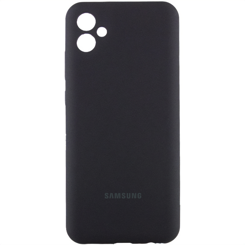 Чохол Silicone Cover Lakshmi Full Camera (AAA) with Logo для Samsung Galaxy A06 (Чорний / Black)