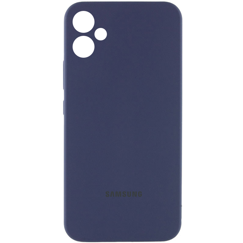 Чохол Silicone Cover Lakshmi Full Camera (AAA) with Logo для Samsung Galaxy A06 (Темно-синій / Midnight blue)