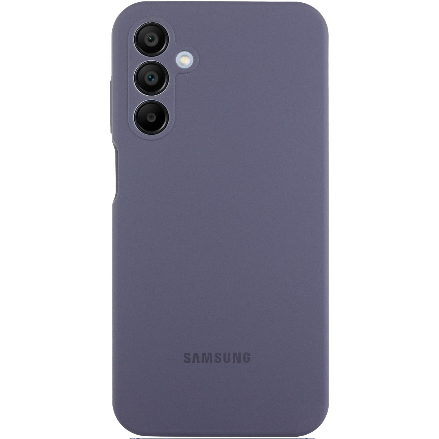 Чехол Silicone Cover Lakshmi Full Camera (AAA) with Logo для Samsung Galaxy A15 4G/5G / M15 5G (Серый / Dark Gray)