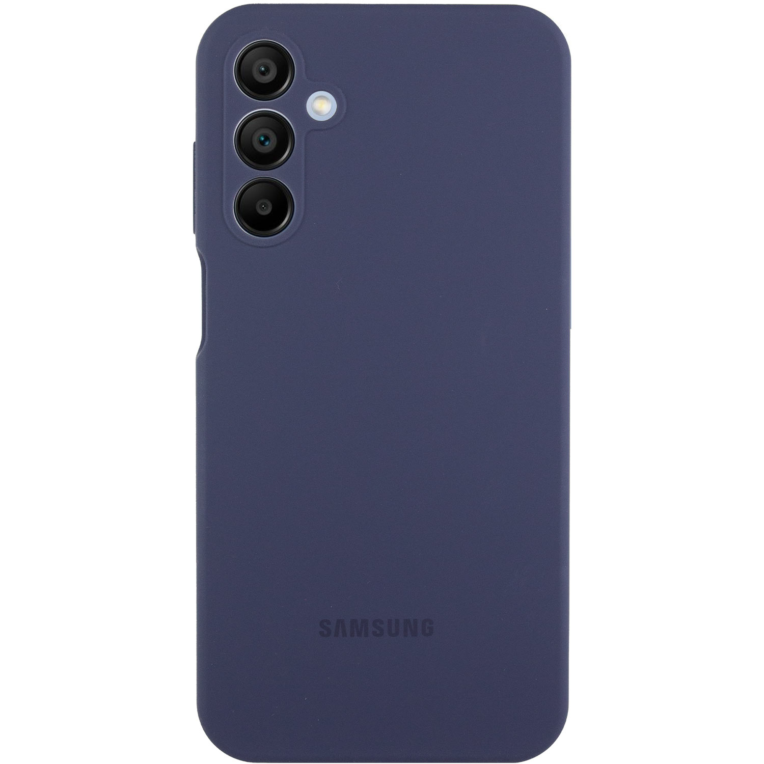 Чохол Silicone Cover Lakshmi Full Camera (AAA) with Logo для Samsung Galaxy A15 4G/5G (Темно-синій / Midnight blue)