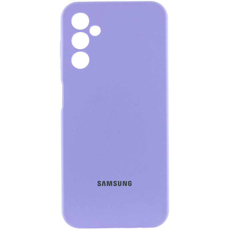 Чехол Silicone Cover Lakshmi Full Camera (AAA) with Logo для Samsung Galaxy A24 4G (Сиреневый / Dasheen)