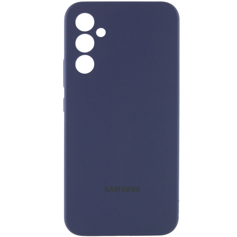 Чохол Silicone Cover Lakshmi Full Camera (AAA) with Logo для Samsung Galaxy A34 5G (Темно-синій / Midnight blue)