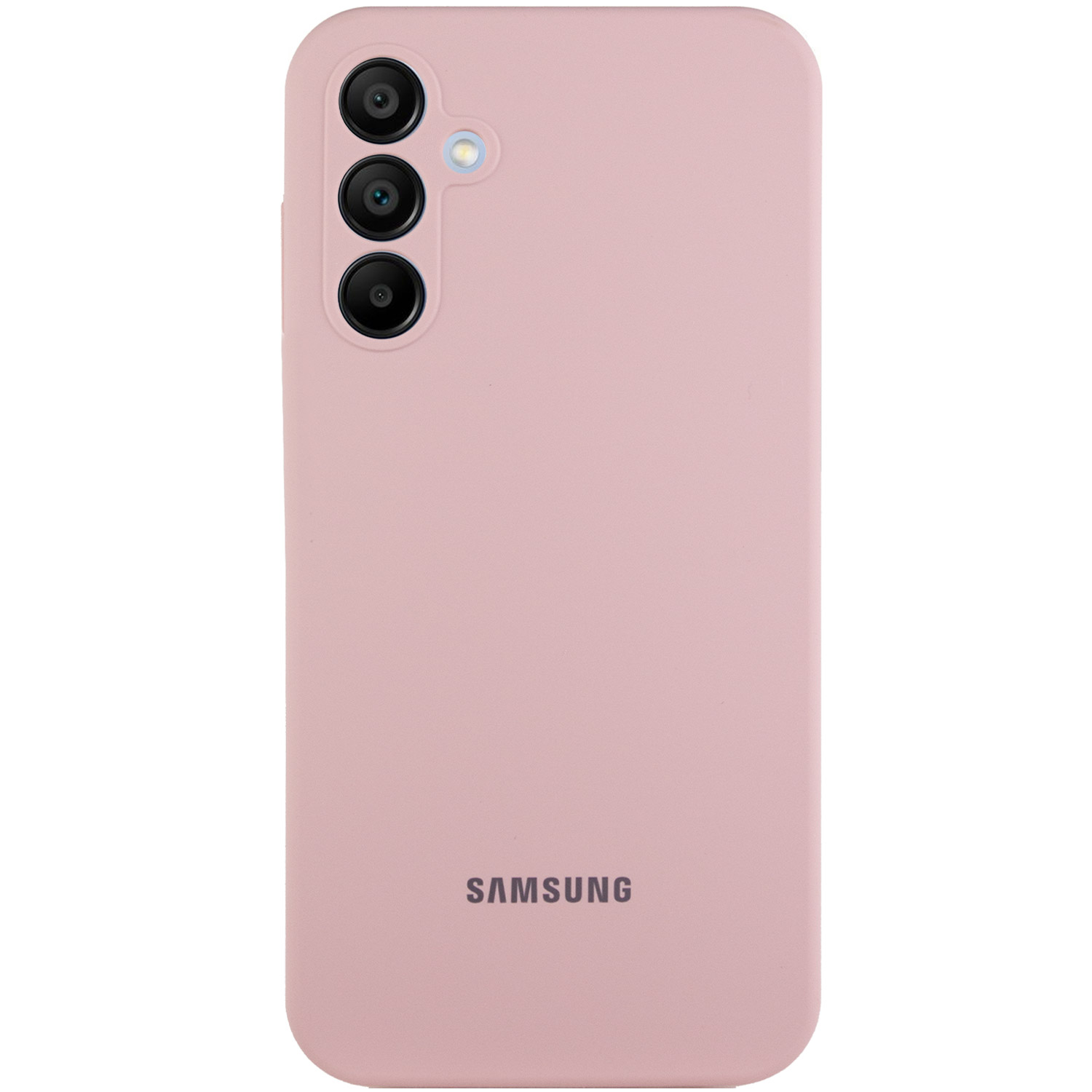 Чехол Silicone Cover Lakshmi Full Camera (AAA) with Logo для Samsung Galaxy A35 (Розовый / Pink Sand)