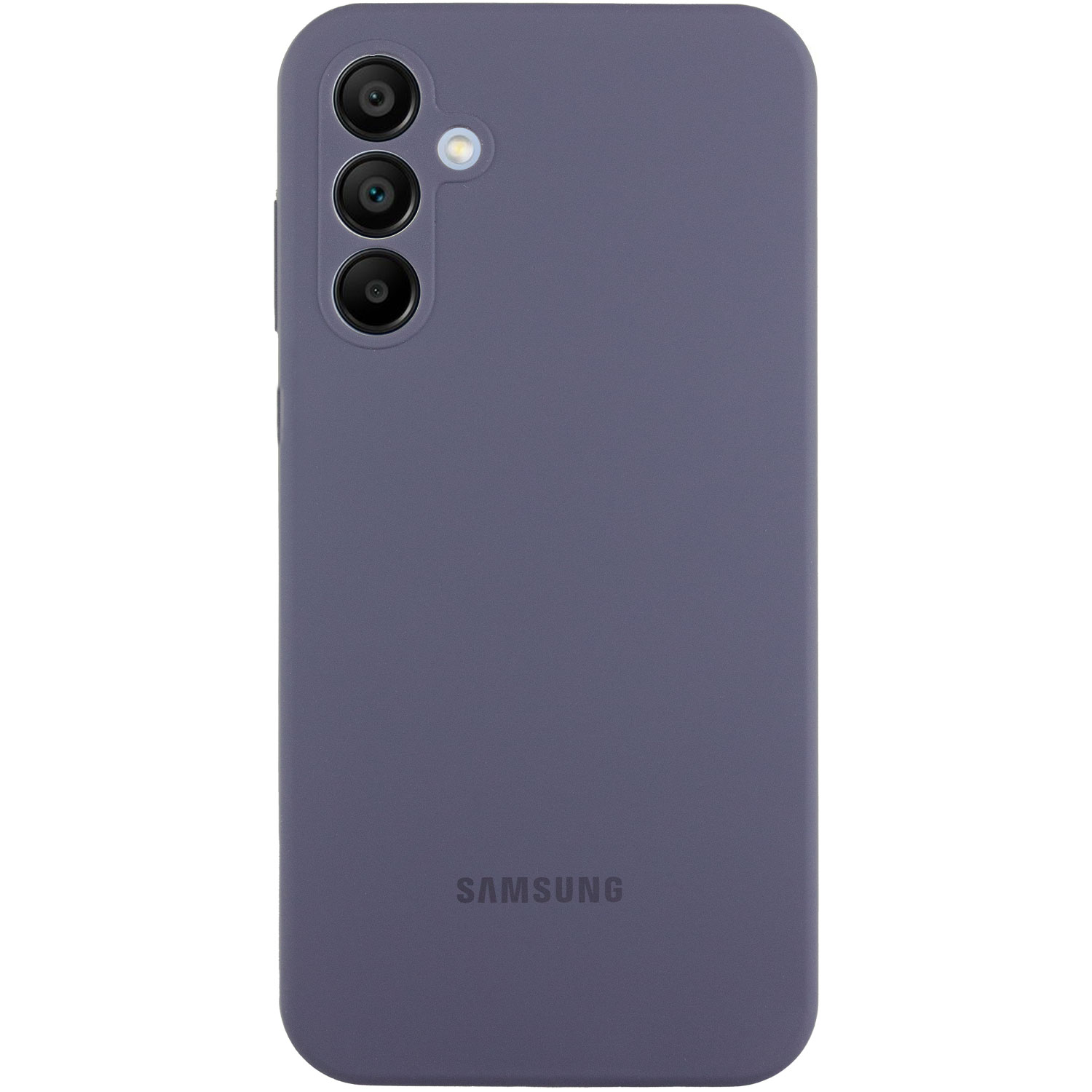 Чехол Silicone Cover Lakshmi Full Camera (AAA) with Logo для Samsung Galaxy A35 (Серый / Dark Gray)