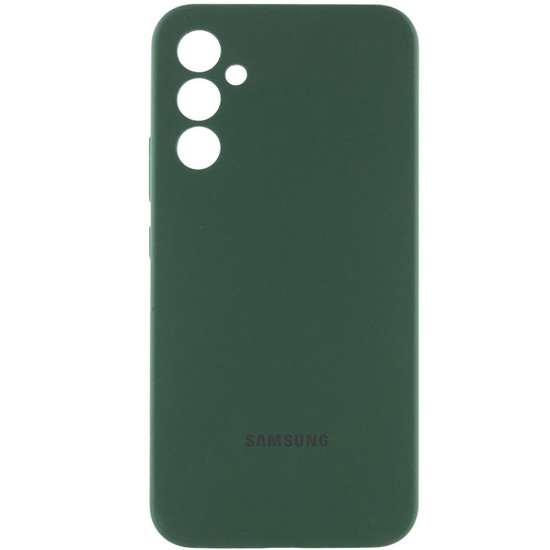 Чехол Silicone Cover Lakshmi Full Camera (AAA) with Logo для Samsung Galaxy A35 (Зеленый / Cyprus Green)