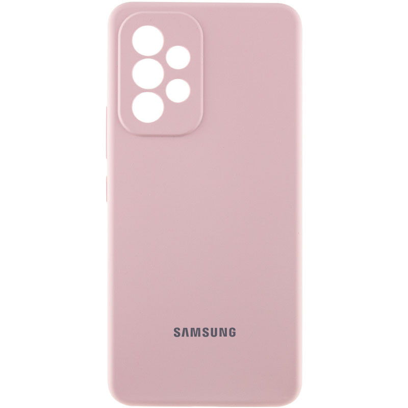 Чохол Silicone Cover Lakshmi Full Camera (AAA) with Logo для Samsung Galaxy A53 5G (Рожевий / Pink Sand)