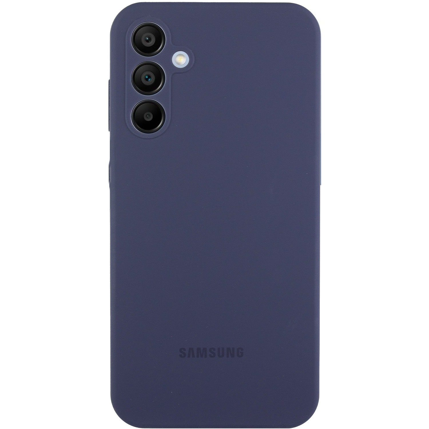 Чехол Silicone Cover Lakshmi Full Camera (AAA) with Logo для Samsung Galaxy A55 (Темно-синий / Midnight blue)