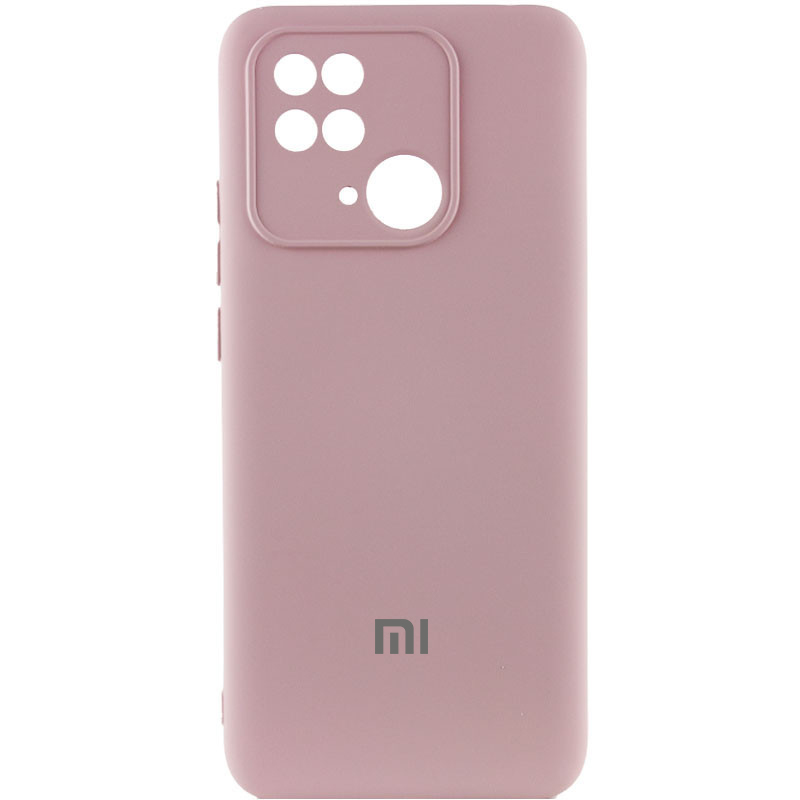 Чохол Silicone Cover Lakshmi Full Camera (AAA) with Logo для Xiaomi Redmi 10C (Рожевий / Pink Sand)