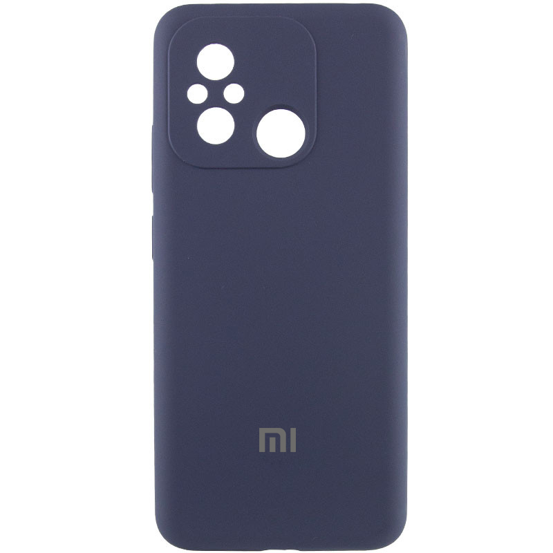 Чохол Silicone Cover Lakshmi Full Camera (AAA) with Logo для Xiaomi Redmi 12C (Темно-синій / Midnight blue)