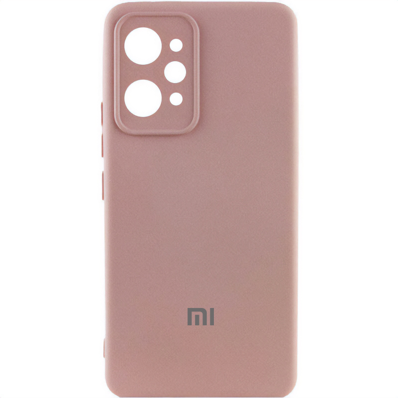 Чехол Silicone Cover Lakshmi Full Camera (AAA) with Logo для Xiaomi Redmi 12 (Розовый / Pink Sand)