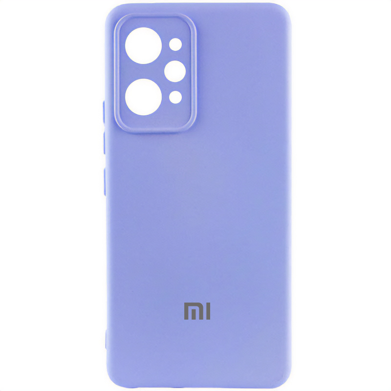 Чехол Silicone Cover Lakshmi Full Camera (AAA) with Logo для Xiaomi Redmi 12 (Сиреневый / Dasheen)