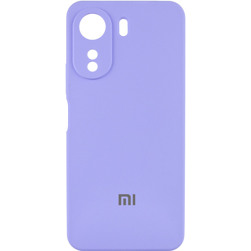 Чохол Silicone Cover Lakshmi Full Camera (AAA) with Logo для Xiaomi Redmi 13C (Бузковий / Dasheen)