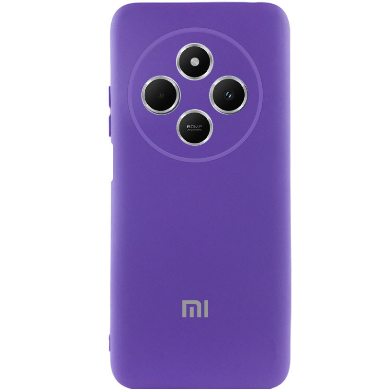 Чехол Silicone Cover Lakshmi Full Camera (AAA) with Logo для Xiaomi Redmi 14C / Poco C75 (Фиолетовый / Amethyst)