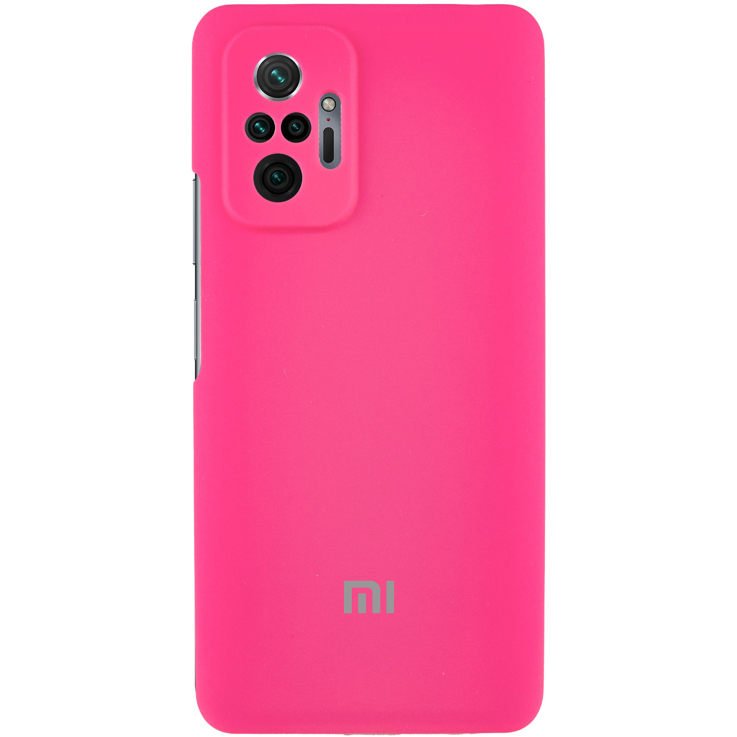 Чохол Silicone Cover Lakshmi Full Camera (AAA) with Logo для Xiaomi Redmi Note 10 Pro (Рожевий / Barbie pink)