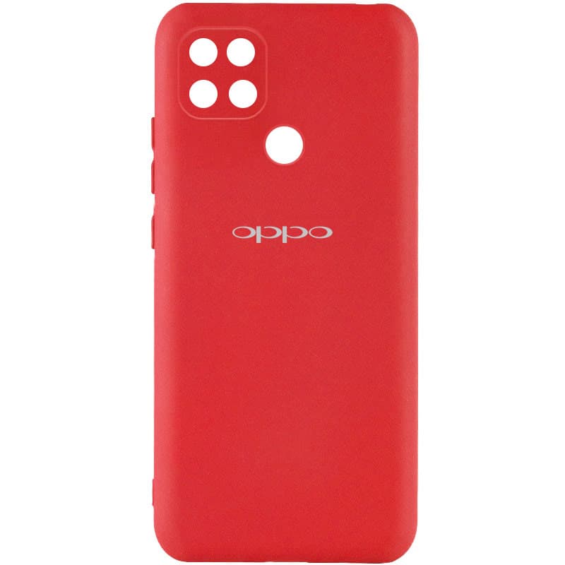 Чехол Silicone Cover My Color Full Camera (A) для Oppo A15s / A15 (Красный / Red)