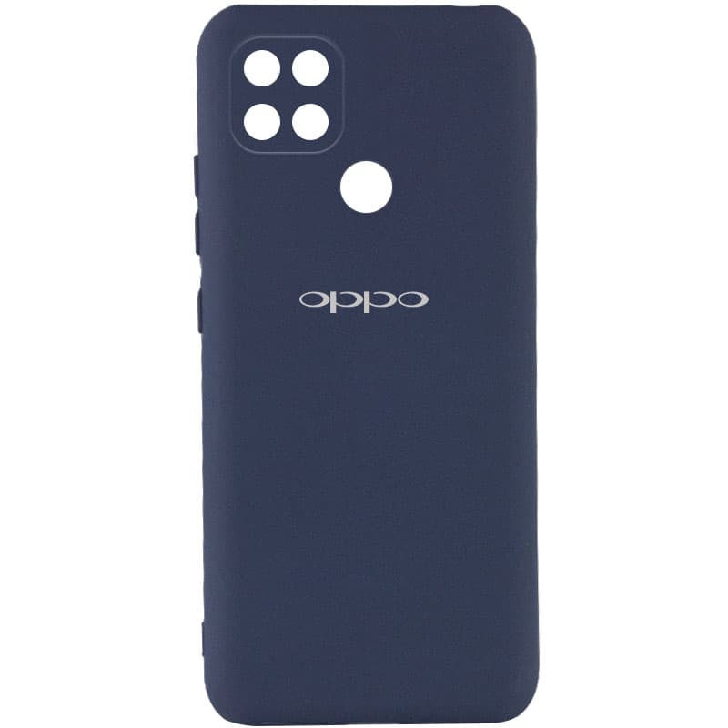 Чехол Silicone Cover My Color Full Camera (A) для Oppo A15s / A15 (Синий / Midnight blue)