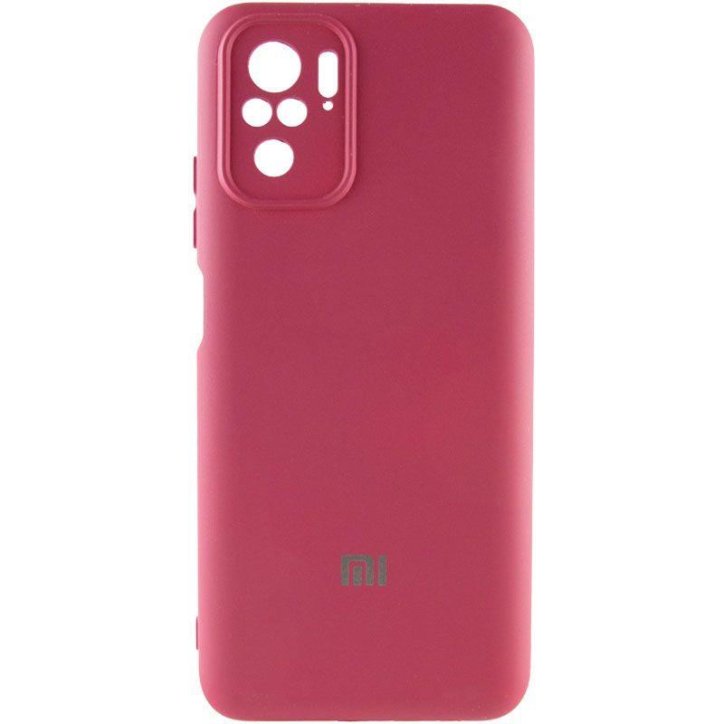 Чехол Silicone Cover My Color Full Camera (A) для Xiaomi Redmi Note 10s (Бордовый / Marsala)