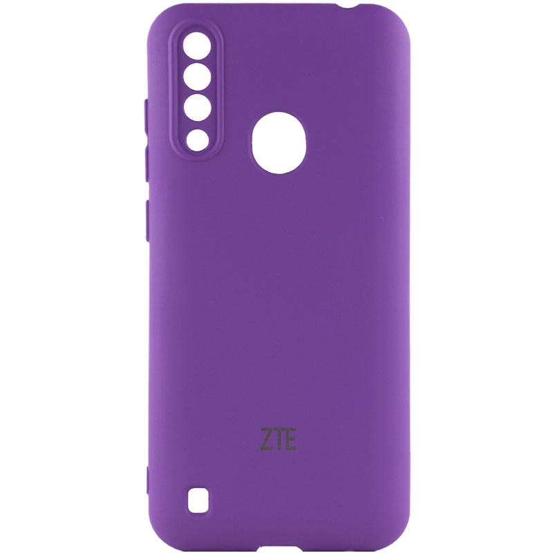 Чехол Silicone Cover My Color Full Camera (A) для ZTE Blade A7 Fingerprint (2020) (Фиолетовый / Purple)
