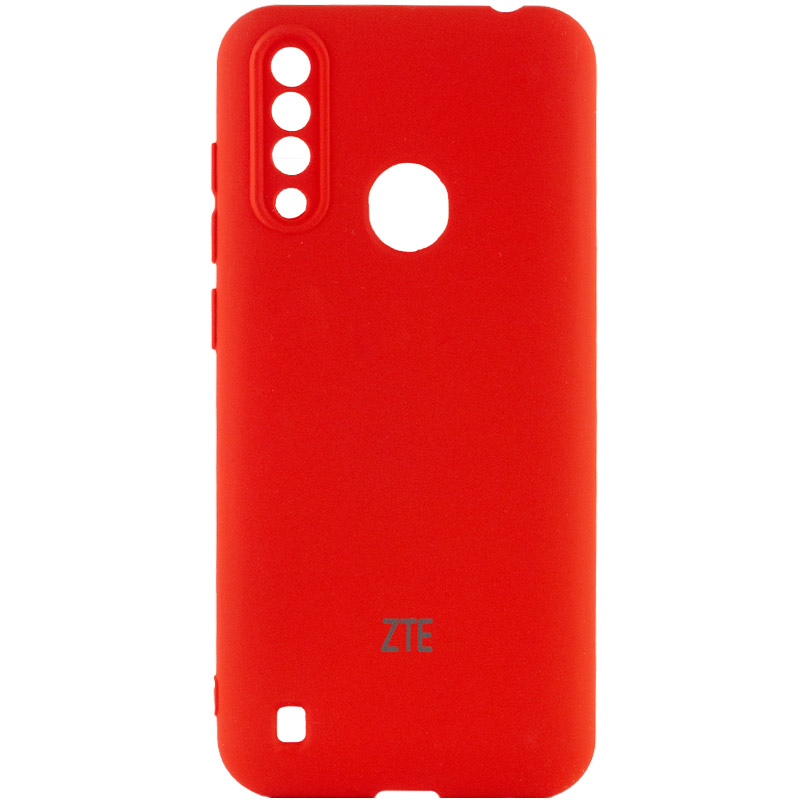 Чехол Silicone Cover My Color Full Camera (A) для ZTE Blade A7 Fingerprint (2020) (Красный / Red)