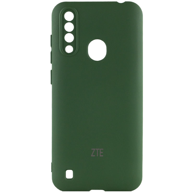 Чехол Silicone Cover My Color Full Camera (A) для ZTE Blade A7 Fingerprint (2020) (Зеленый / Dark green)
