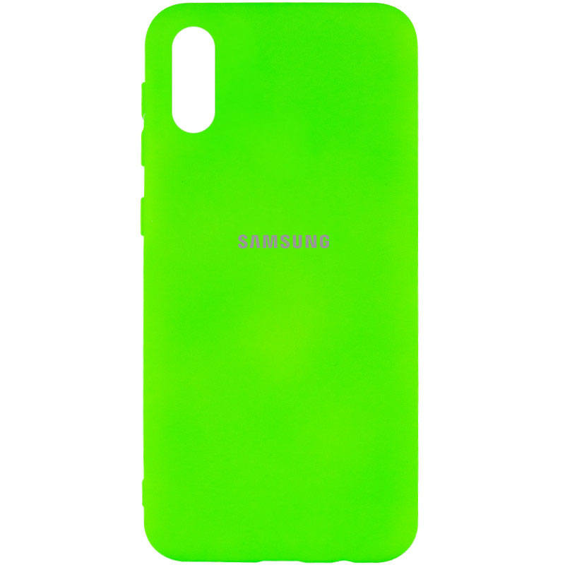 Чехол Silicone Cover My Color Full Protective (A) для Samsung Galaxy A02 (Салатовый / Neon green)