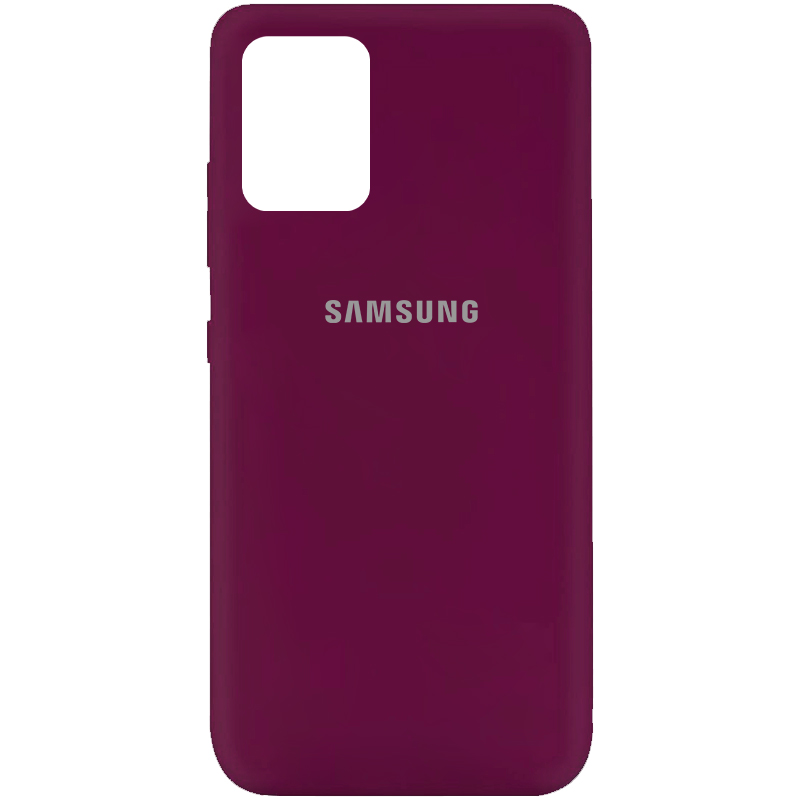 Чохол Silicone Cover My Color Full Protective (A) для Samsung Galaxy A72 4G (Бордовий / Marsala)