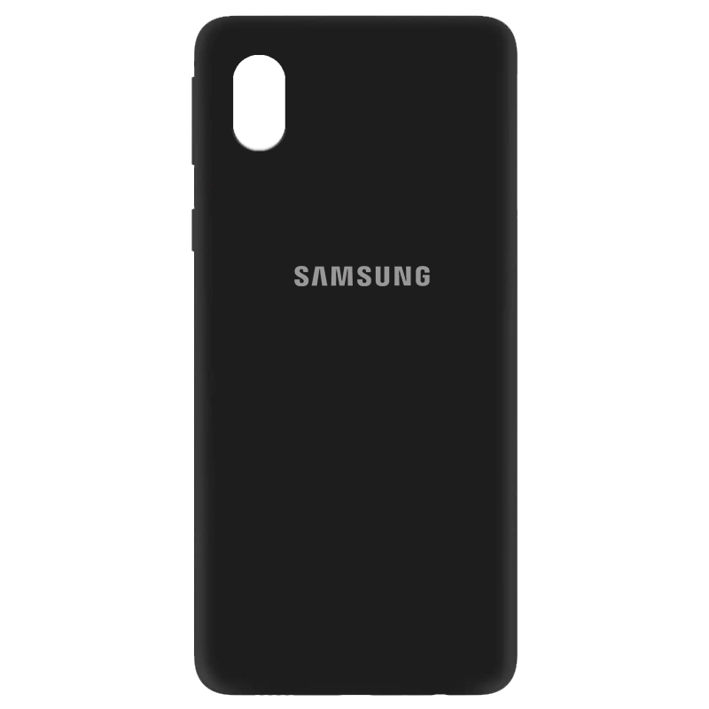 Чехол Silicone Cover My Color Full Protective (A) для Samsung Galaxy A01 Core (Черный / Black)