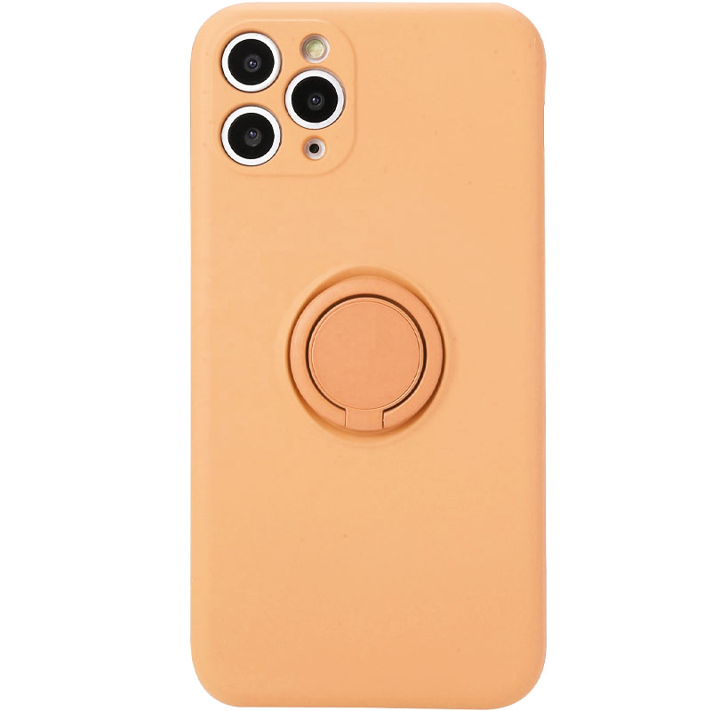 Чехол TPU Candy Ring Full Camera для Apple iPhone 12 Pro (6.1") (Оранжевый / Coral)