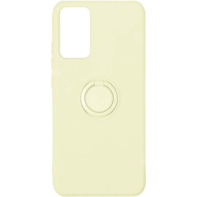 Чехол TPU Candy Ring для Samsung Galaxy A02s (Бежевый / Antigue White)