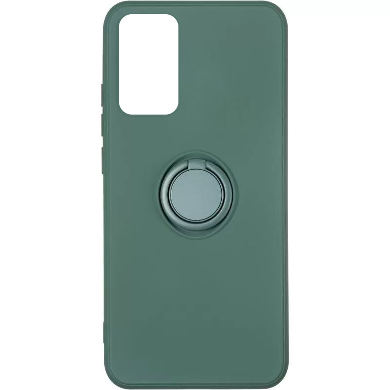 Чехол TPU Candy Ring для Samsung Galaxy A02s (Зеленый / Pine green)