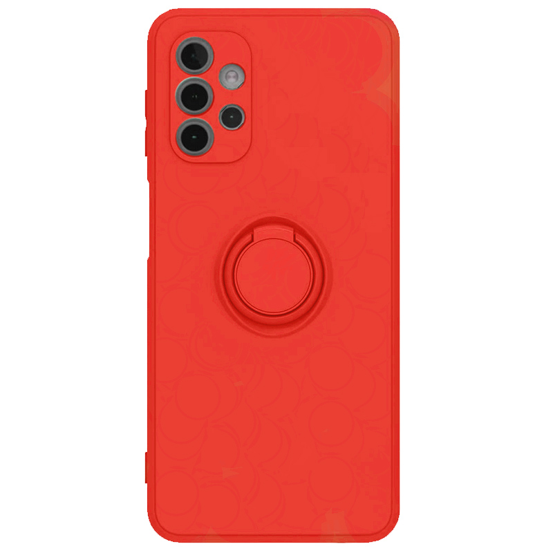 Чехол TPU Candy Ring Full Camera для Samsung Galaxy A72 4G / A72 5G (Красный / Red)