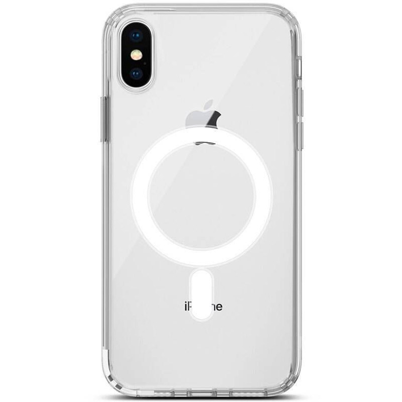 Чехол TPU Clear Case with MagSafe для Apple iPhone X / XS (5.8") (Clear)