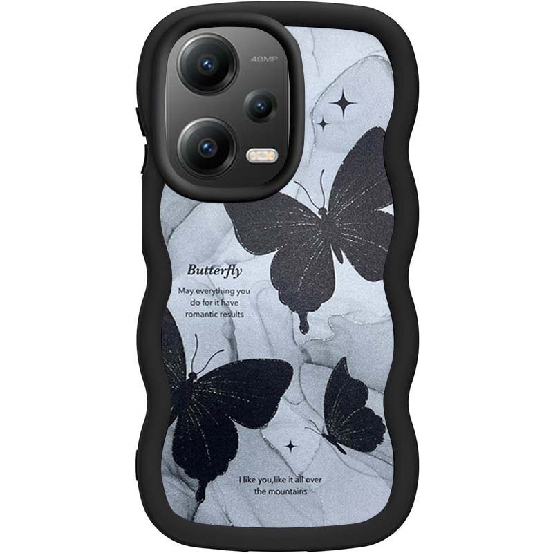 Чохол TPU Cloudy Pictures для Xiaomi Redmi Note 12 5G (Butterflies)