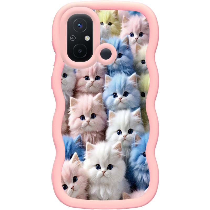 Чехол TPU Cloudy Pictures для Xiaomi Redmi 12C / Poco C55 (Kittens)