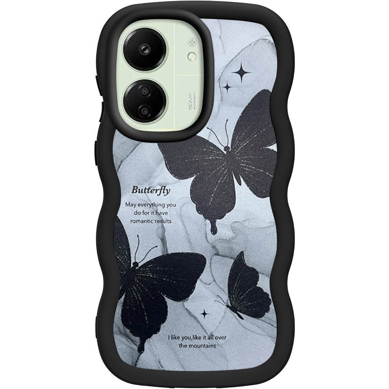 Чохол TPU Cloudy Pictures для Xiaomi Redmi 13C (Butterflies)