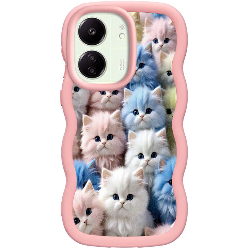 Чохол TPU Cloudy Pictures для Xiaomi Redmi 13C (Kittens)