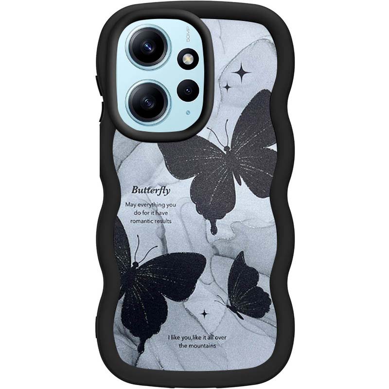 Чехол TPU Cloudy Pictures для Xiaomi Redmi Note 12 4G (Butterflies)