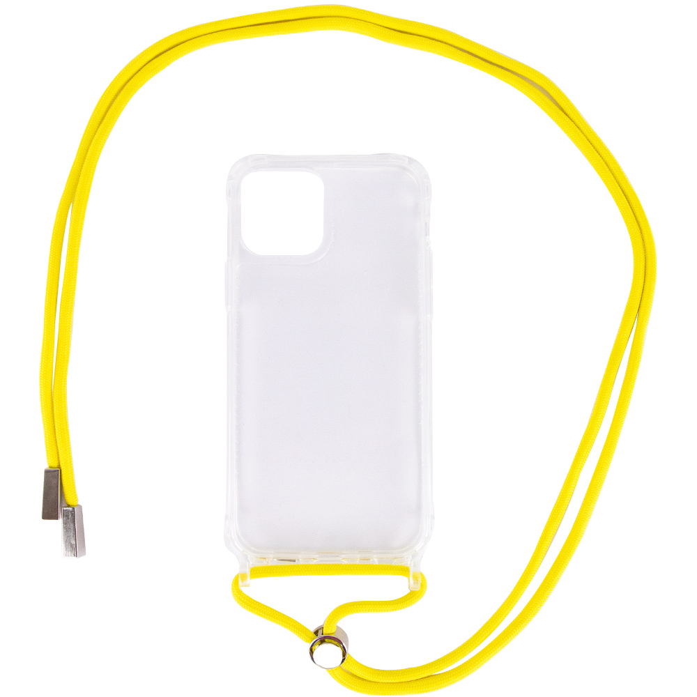 Чехол TPU Crossbody Transparent для Apple iPhone 12 Pro Max (6.7") (Желтый)
