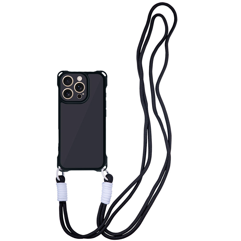 Чохол TPU CrossBody with straps для Apple iPhone 12 (Black)