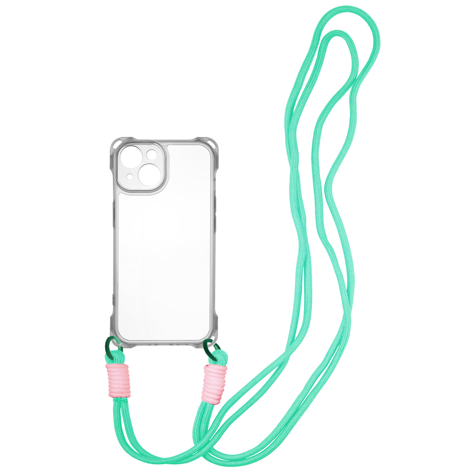 Чехол TPU CrossBody with straps для Apple iPhone 14 (6.1") (Transparent)