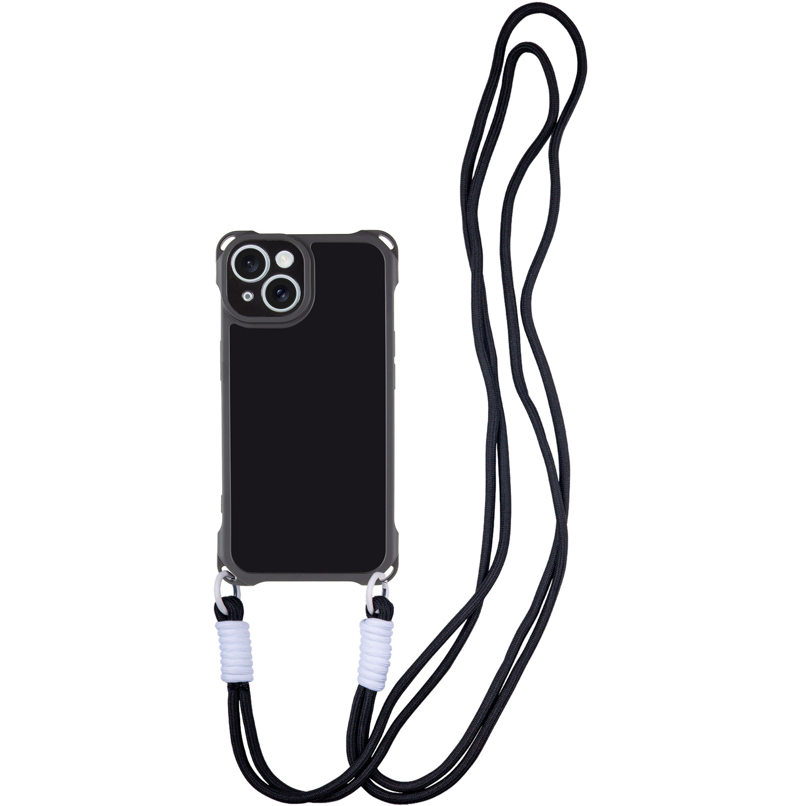 Чехол TPU CrossBody with straps для Apple iPhone 15 (6.1") (Black)