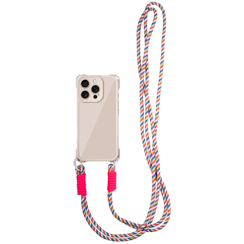 Чехол TPU CrossBody with straps для Apple iPhone 15 Pro Max (6.7") (Antique White)