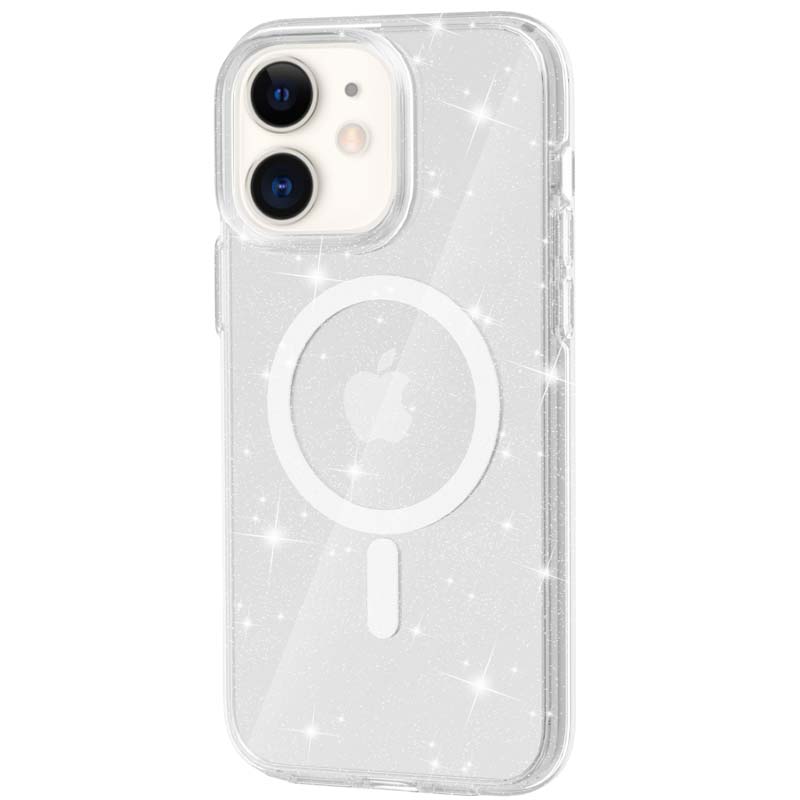 Чехол TPU Galaxy Sparkle (MagFit) для Apple iPhone 11 (6.1") (Clear+Glitter)