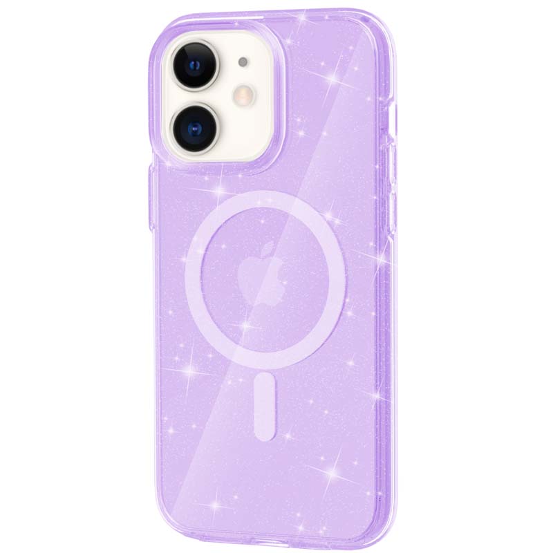 Чохол TPU Galaxy Sparkle (MagFit) для Apple iPhone 11 (6.1") (Purple+Glitter)