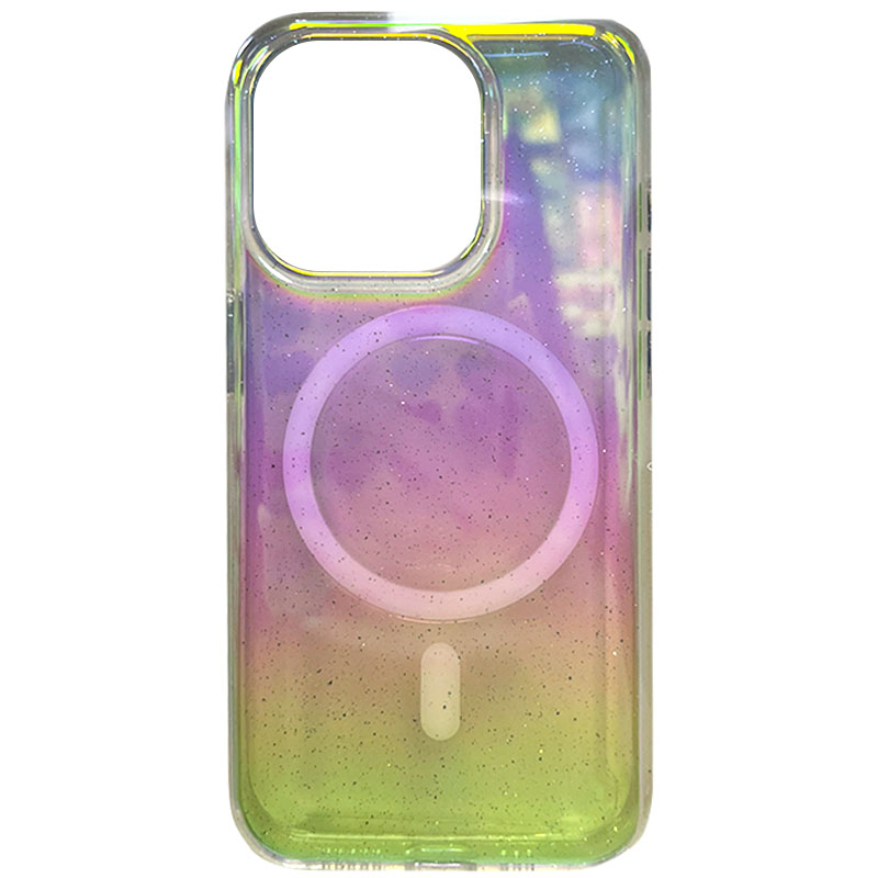 Чехол TPU Galaxy Sparkle (MagFit) для Apple iPhone 15 (6.1") (Chroma+Glitter)