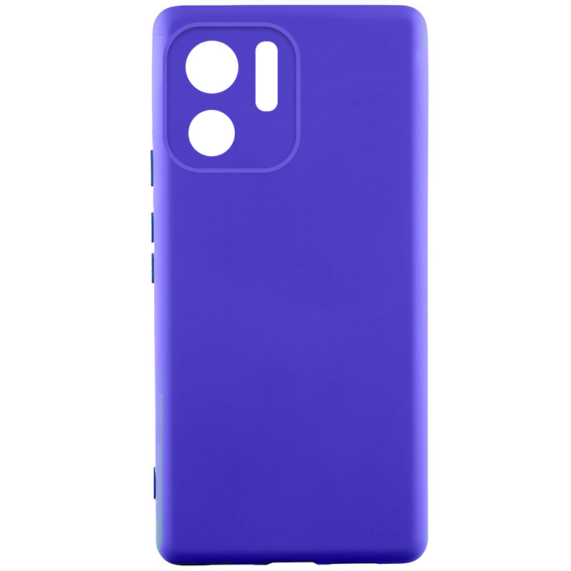 Чехол TPU GETMAN Liquid Silk Full Camera для Motorola Edge 40 (Синий / Iris)