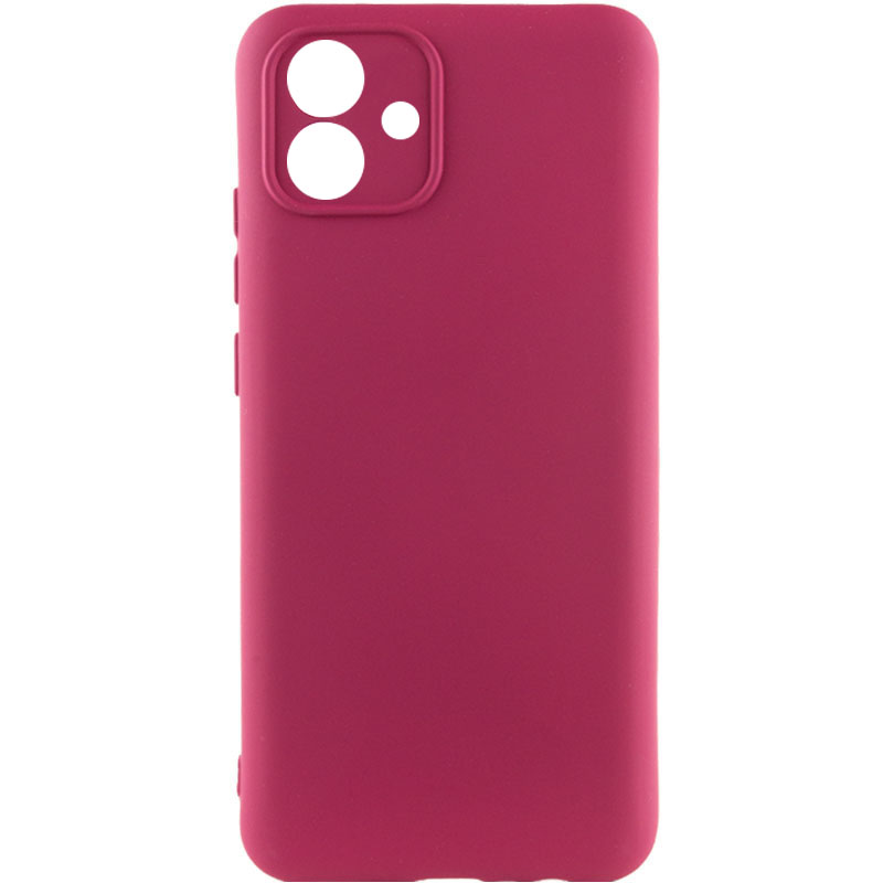 Чехол TPU GETMAN Liquid Silk Full Camera для Samsung Galaxy A05 (Бордовый / Marsala)