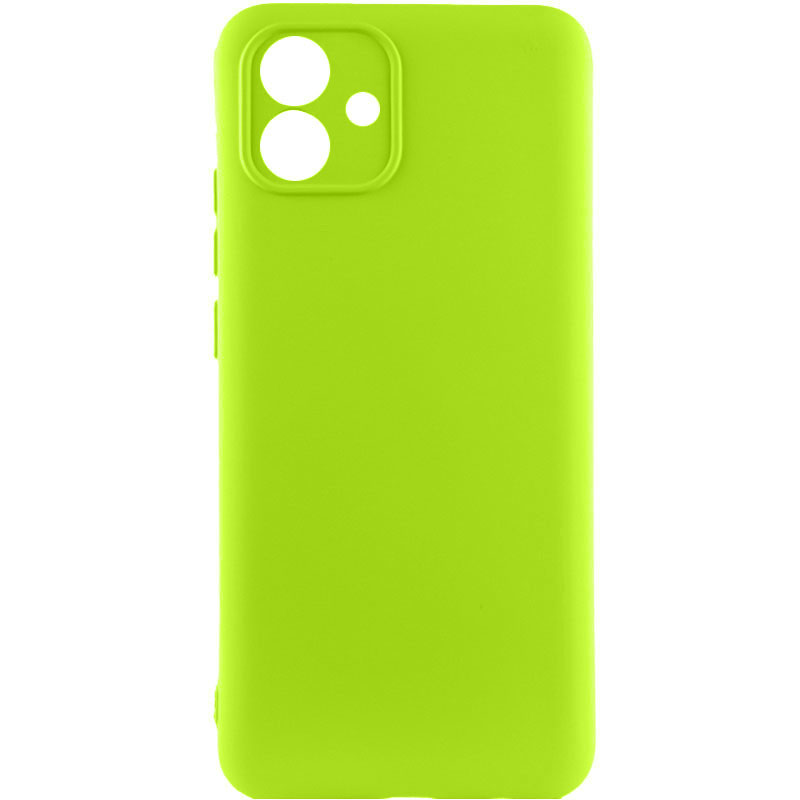 Чехол TPU GETMAN Liquid Silk Full Camera для Samsung Galaxy A05 (Салатовый / Neon Green)